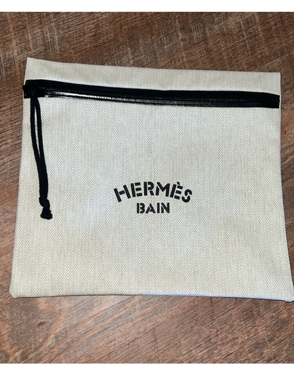 Hermes Bain Herringbone Pouch